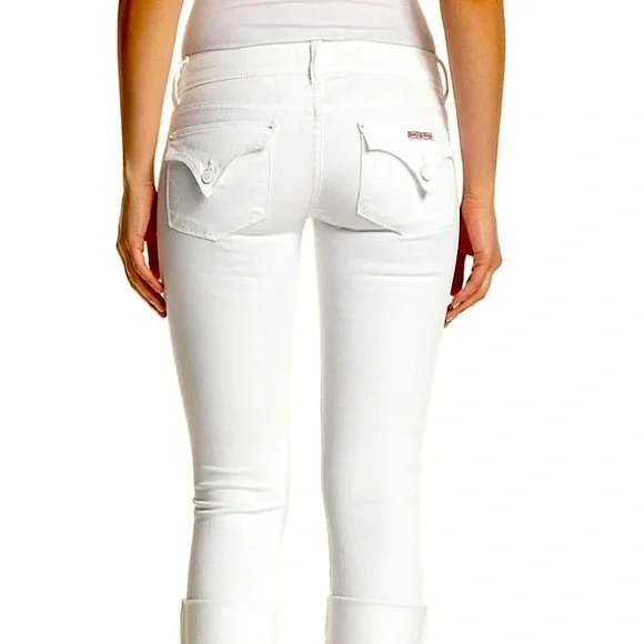 Hudson Jeans Jeans Hudson Flap Pockets White Cropped Skinny